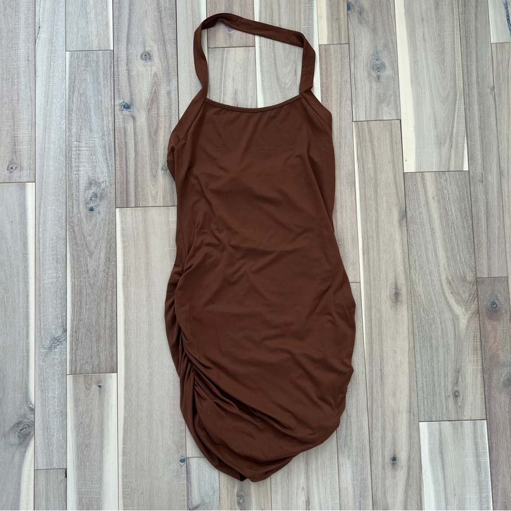 Brown Halter Dress